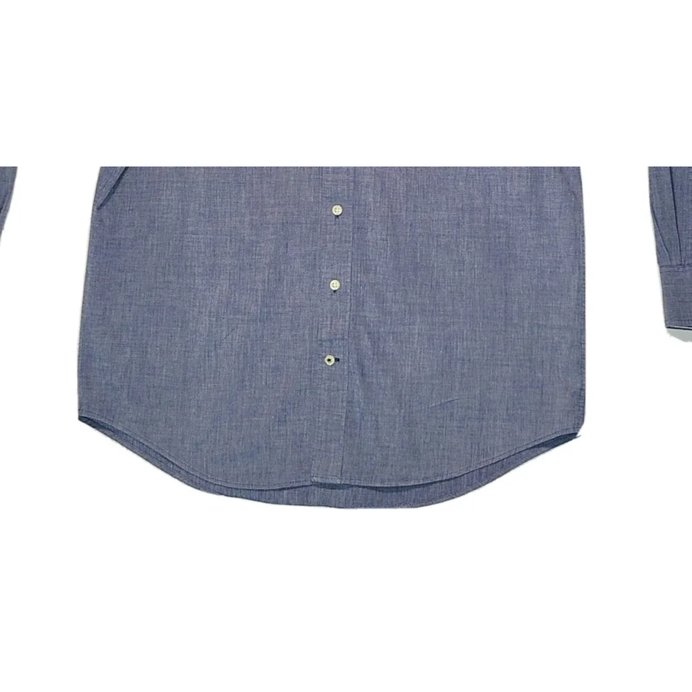 Izod Men's Blue Long Sleeve 100% Cotton Shirt Size Large
